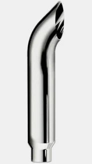 Exhaust-7" Stack-Chrome-Flat