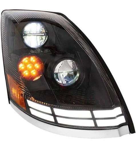 Headlight- Volvo Old Black-LED-RH